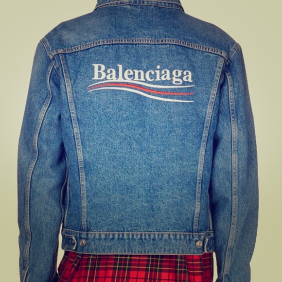 balenciaga campaign denim jacket
